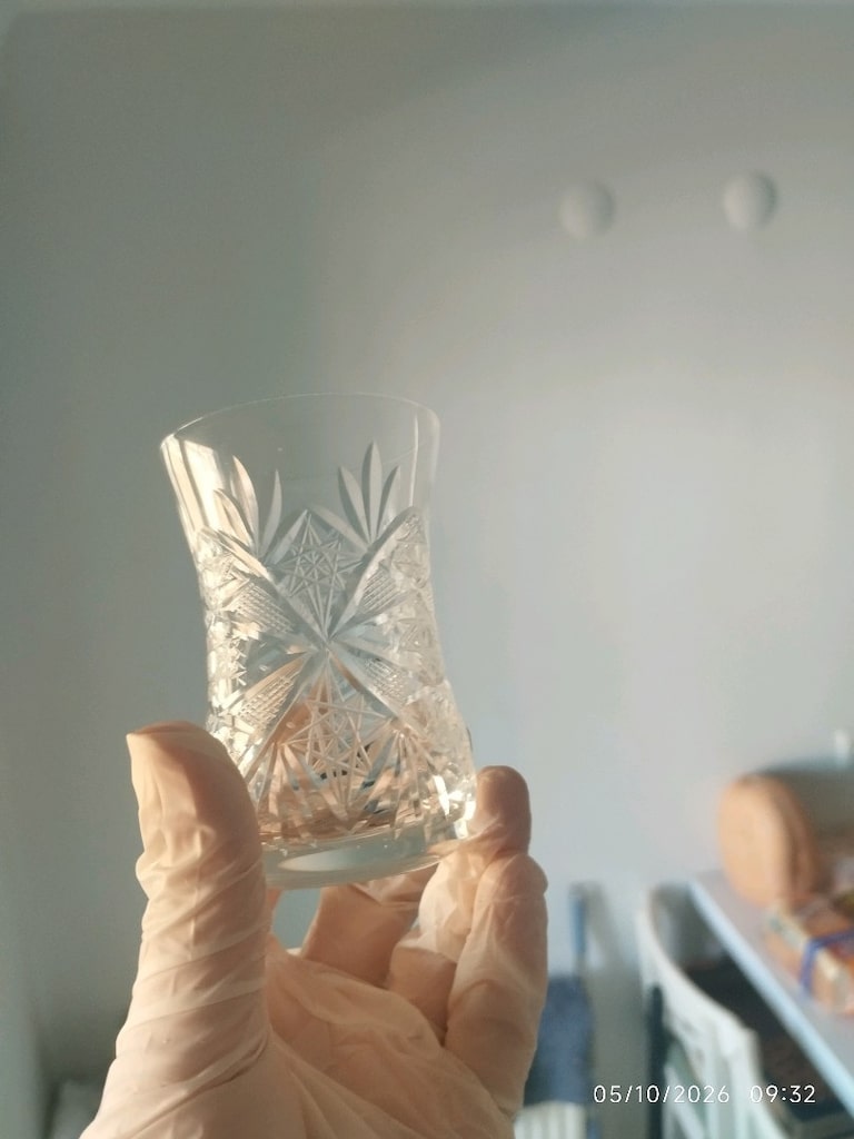 6 li kristal cam cay bardağı seti - 5