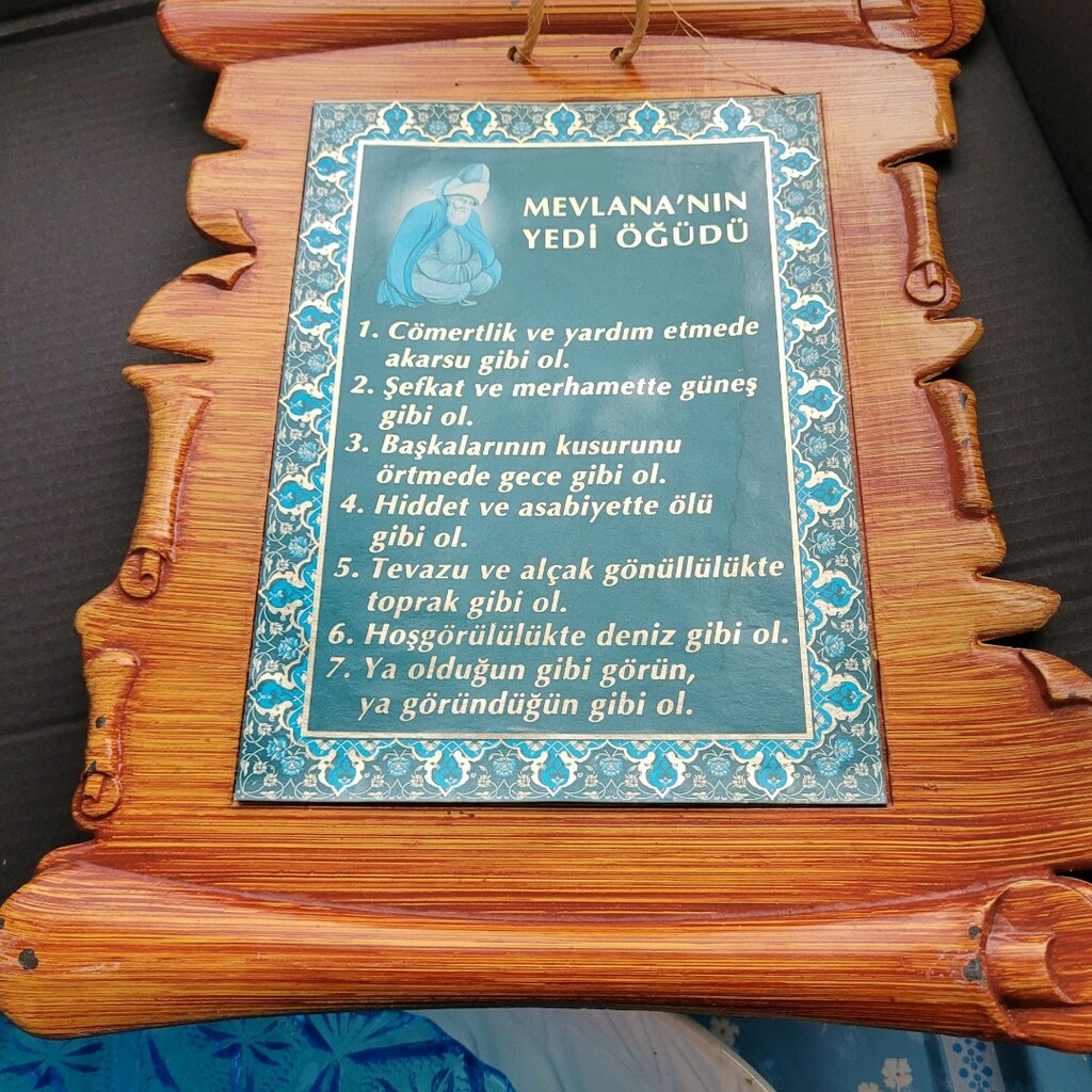 MEVLANA SÖZLERİ DUVAR PANOSU YILLARDIR SAKLANIYOR - 3