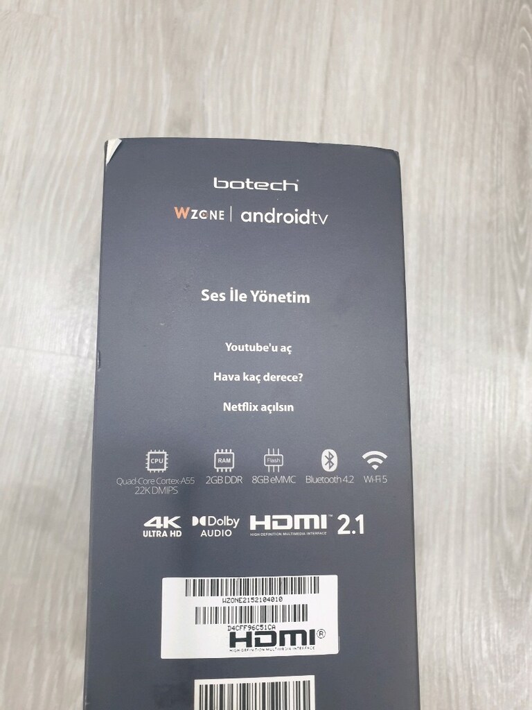 Botech Wzone 8GB 4K Ultra HD Android Tv Box - 3