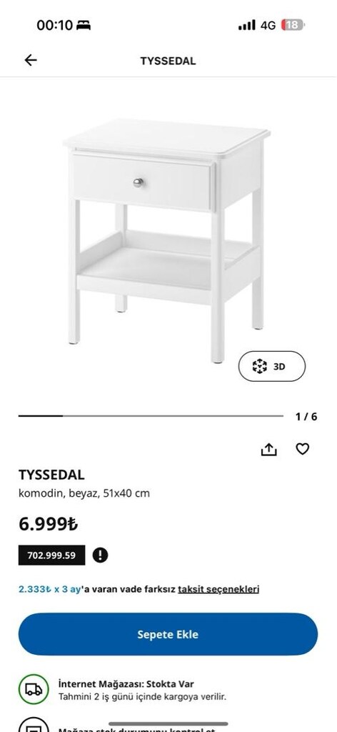 İkea TYSSEDAL komodin - 4