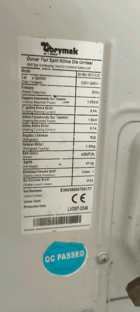 baymak klima motoru 18000 btu - 3