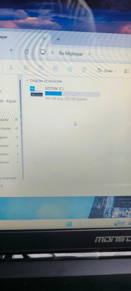 monster abra a5 v11.1.2 250ssd 16 ram 4 GB gardik kartı - 14
