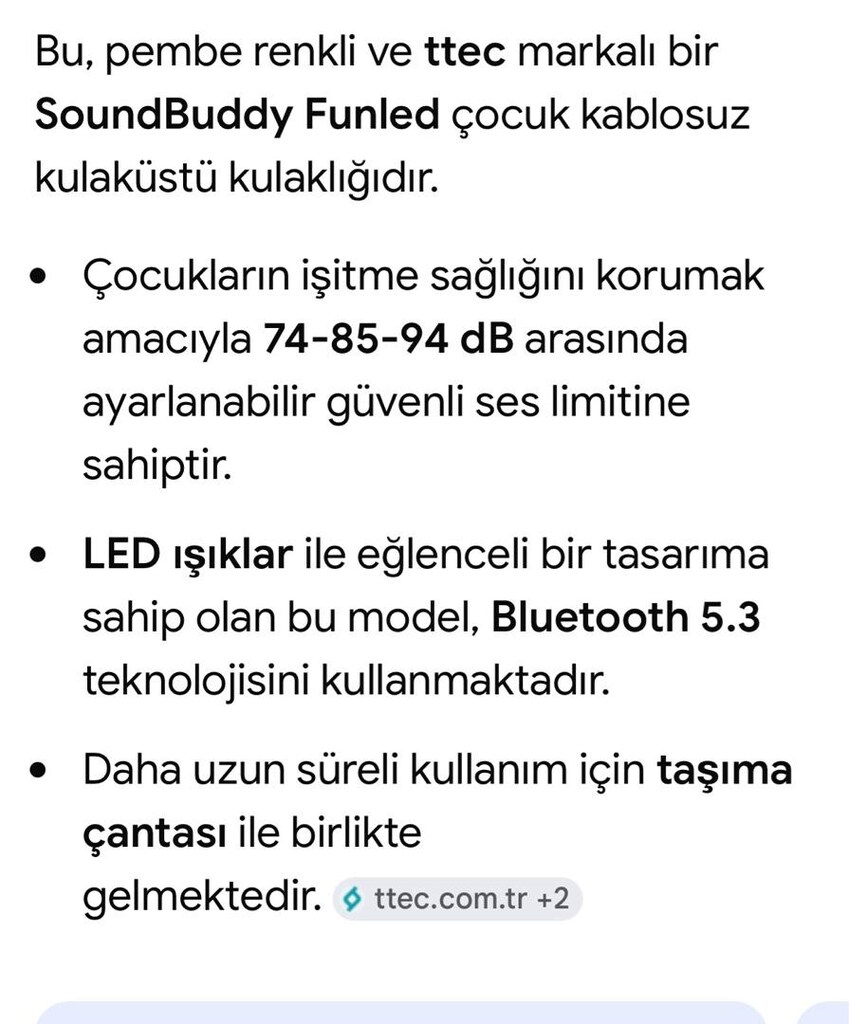 ttec kulak üstü çocuk kulaklık - 7