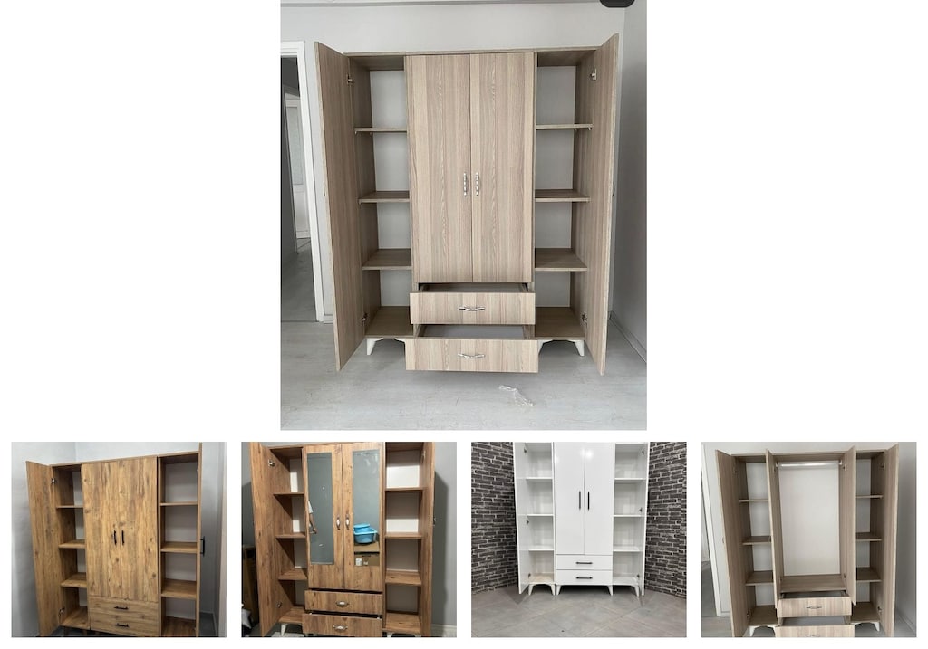 4 kapaklı elbise dolabı ftnuoenuei - 2