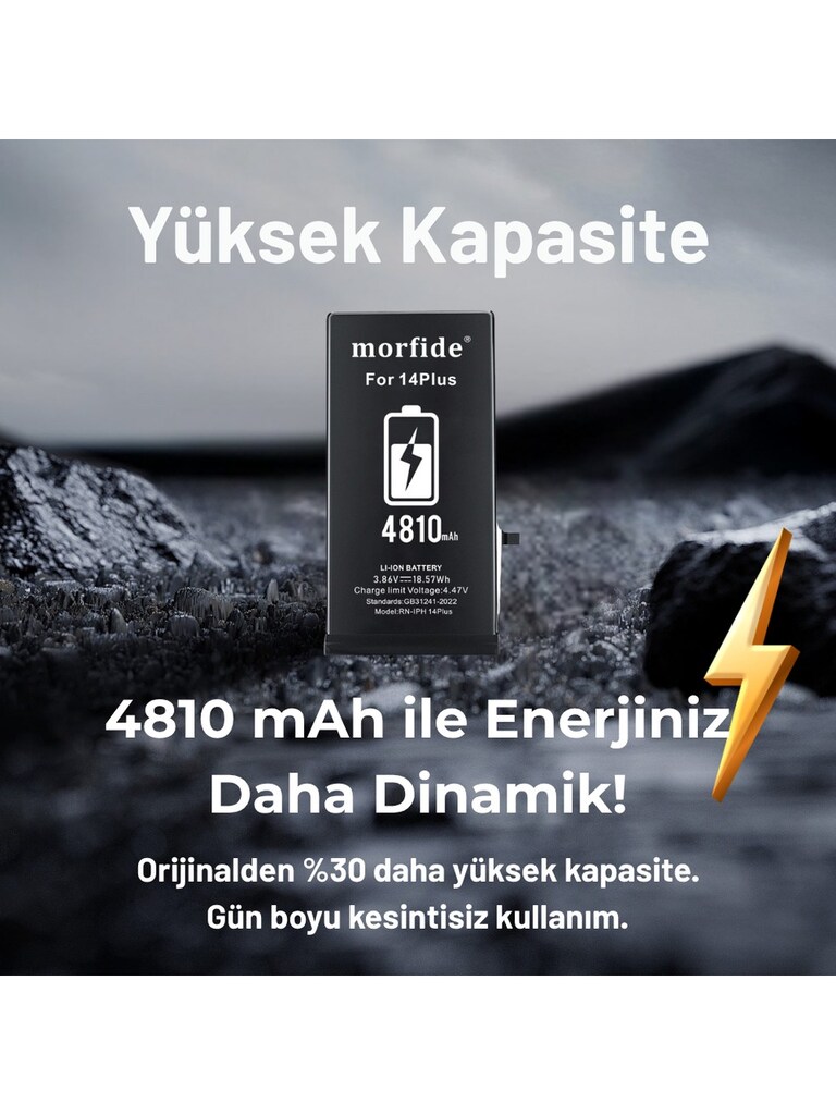 APPLE İPHONE 14 PLUS UYUMLU 4810MAH YÜKSEK KAPASİTELİ BATARYA - 5