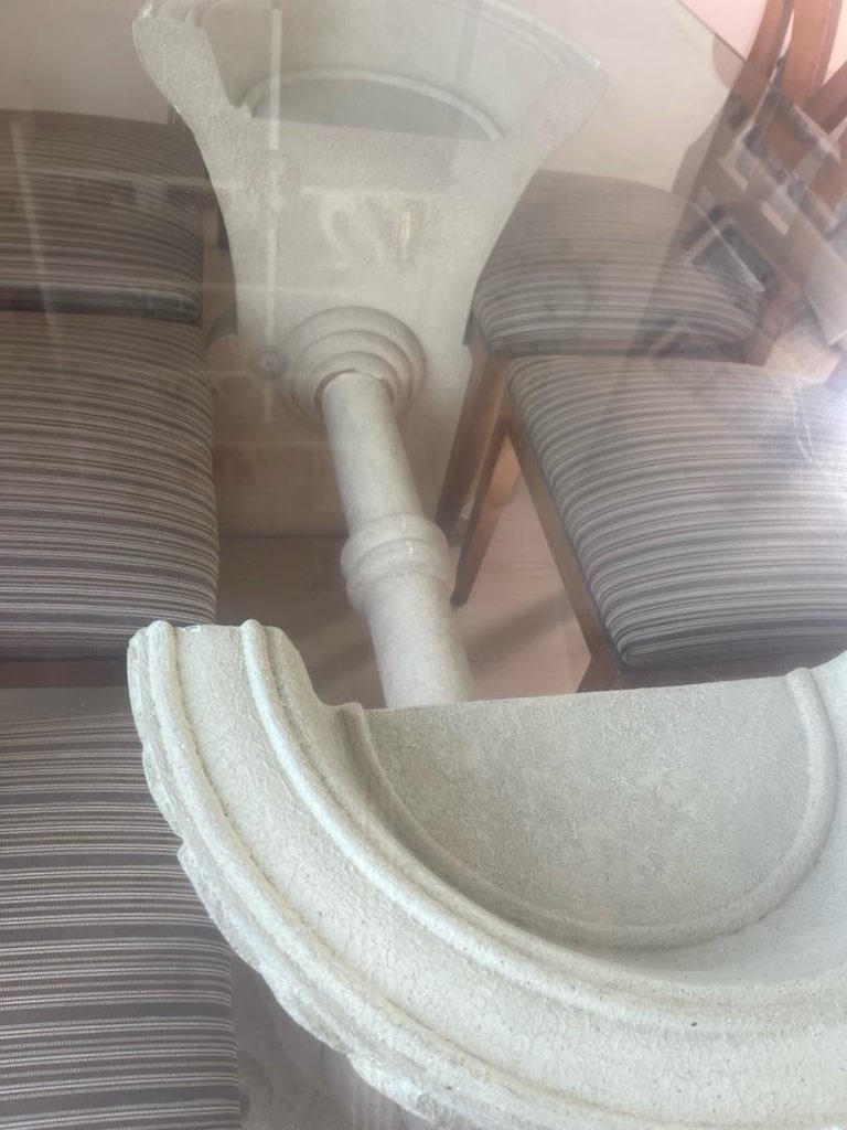 Cam Tablalı Ahşap Yemek Masası ve Sandalye Takımı - 2