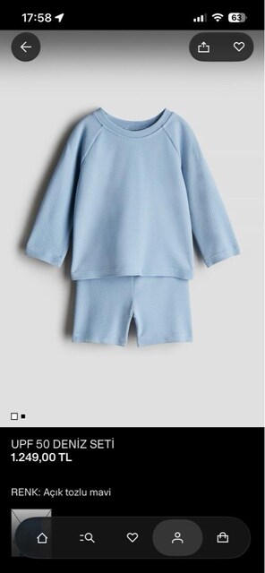 H&M bebek mayo ve spf şapka