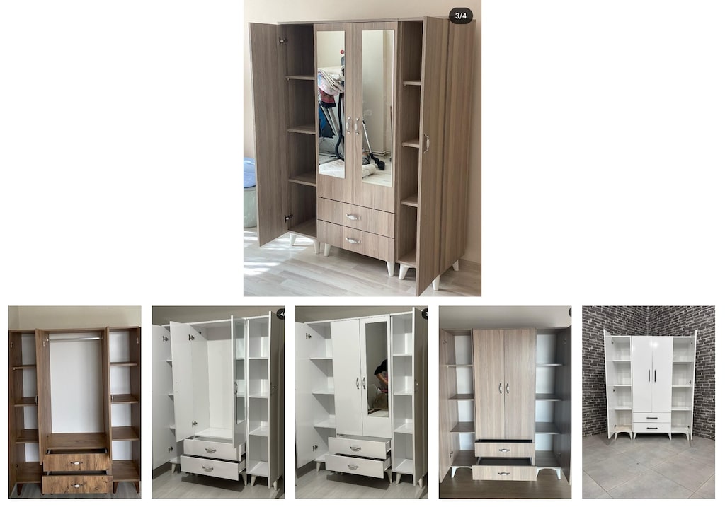 4 kapaklı elbise dolabı gobrtomwoz - 6
