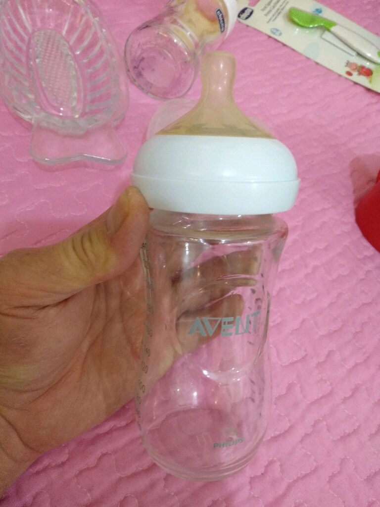 Bebek biberon, suluk, silikon kaşık,meyve rende tabağı. - 3