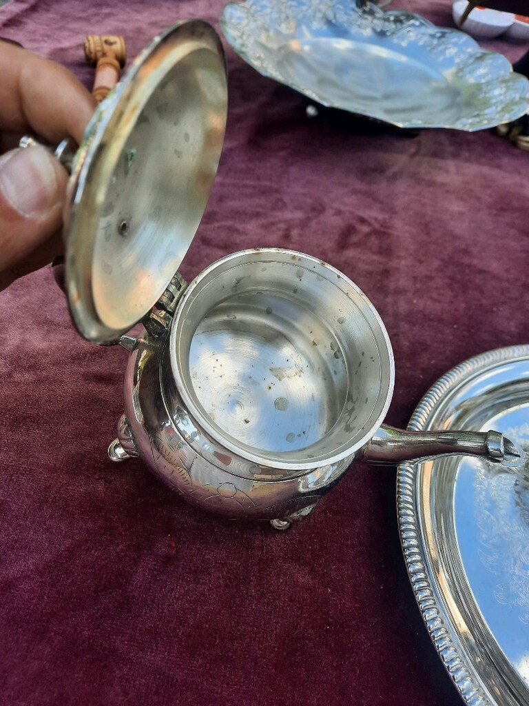 Alman Gümüşü dönem çay servisi seti - 3