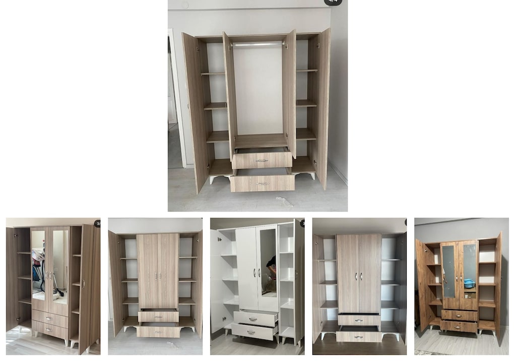 4 kapaklı elbise dolabı vrafdvkunr - 6