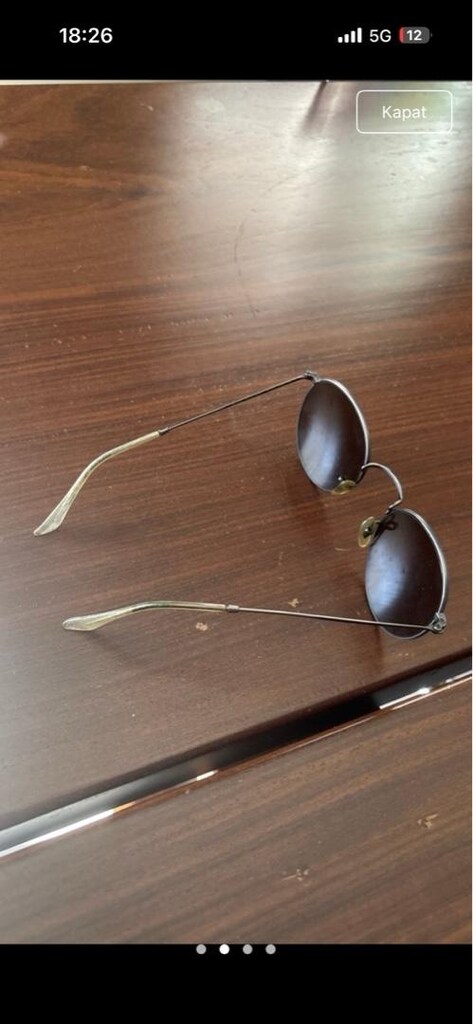 RAY BAN yeşil aynalı cam gözlük - 2