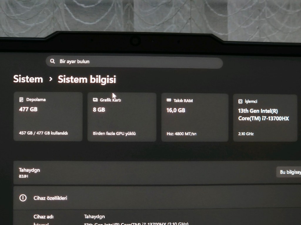 RTX 5060'LI GÜÇLÜ OYUNCU LAPTOPU – FULL GAMING SET - 18