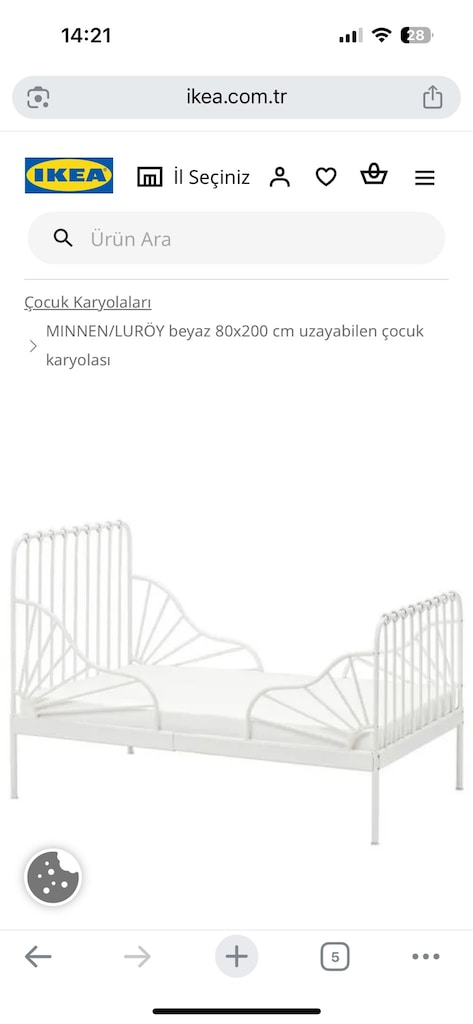 2 adet Minnen/Luröy çocuk karyolası, 80X200, teki 5500 ikisi 11bin - 4