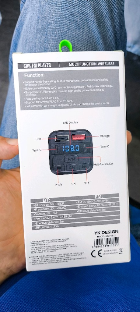 Araç İçi Bluetooth Kiti -Hızlı Şarjlı FM Modülatör (Sıfır) - 3