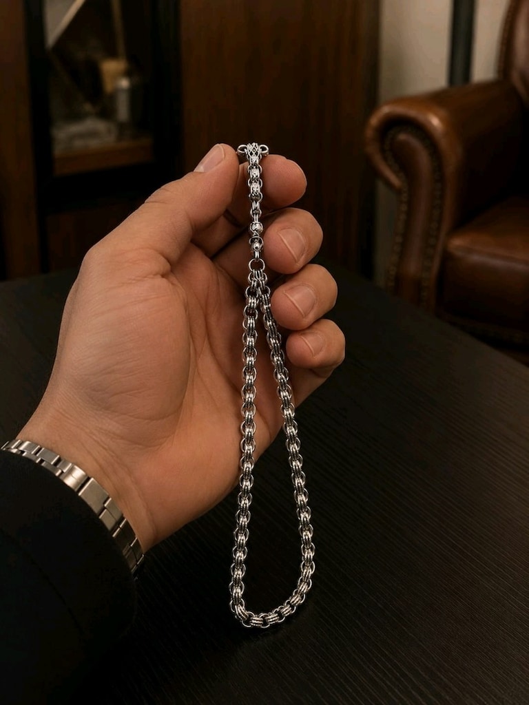 Gümüş Kaplama Zincir Tesbih - 2