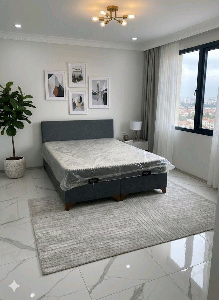 MDF Kasa Baza Çift Kişilik Başlıklı Sandıklı Model - 5
