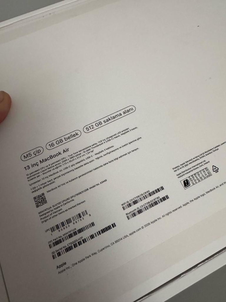 MacBook Air M5 NOKTA HATASIZ %100 Pil - 3
