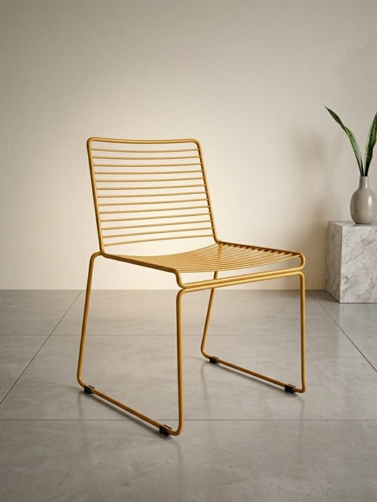 Metal Tel Yemek Sandalyesi - 2