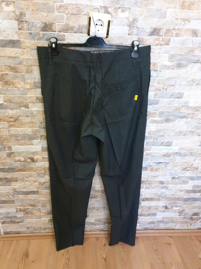 Erkek gri renk kumaş pantolon - 4