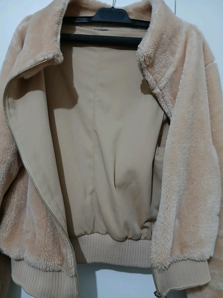 Kadın Fermuarlı Peluş Kısa Mont TOPSHOW - 8