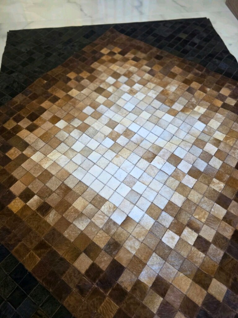 ORJİNAL DANA DERİSİ PATCHWORK HALI - 2