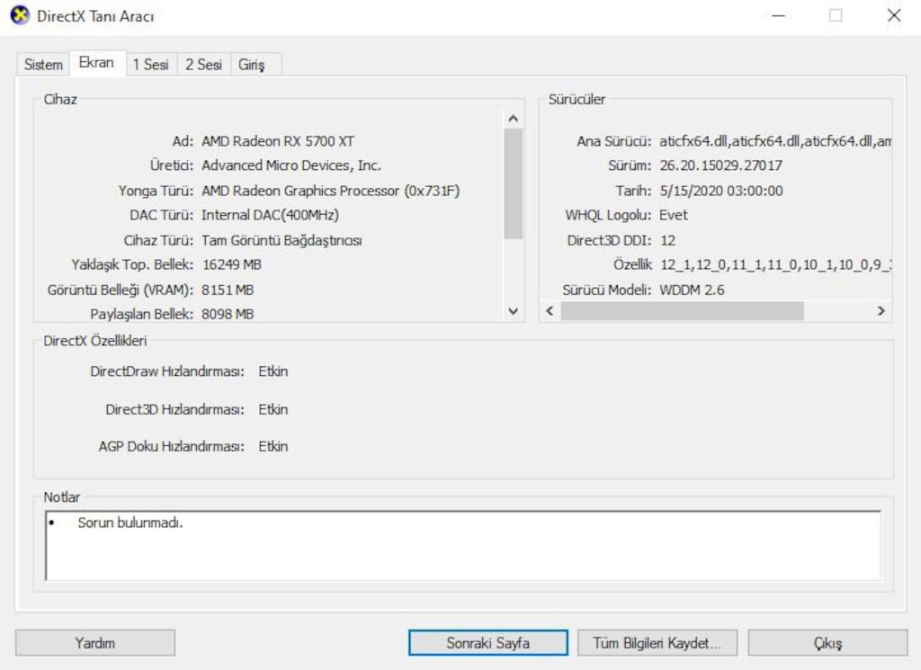 Oyun Bilgisayarı i5 12400F - RX5700-XT 8 GB 256 Bit - 16 gb DDR4 Ram - 6
