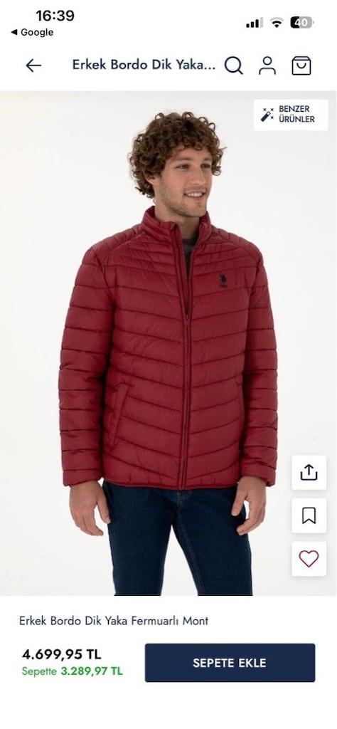 Us Polo Erkek Mont