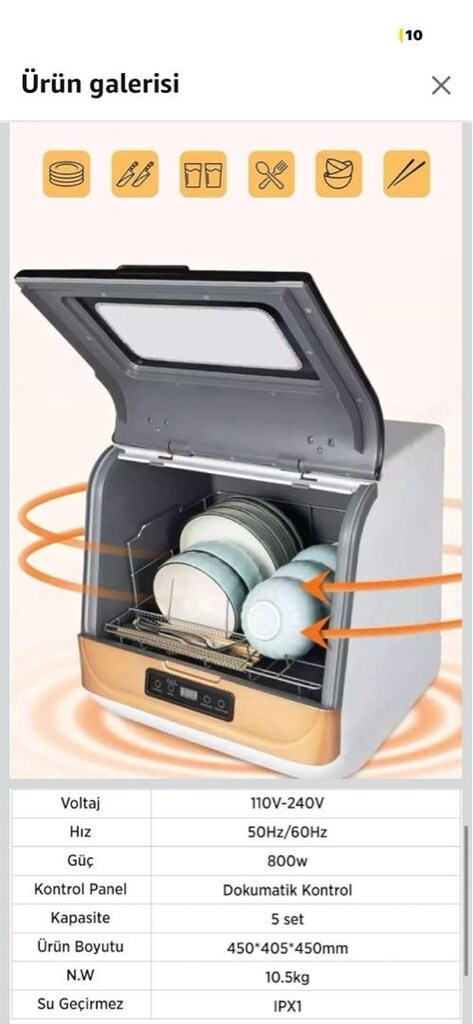 Kochler Karavan Tipi Bulaşık Makinesi - 6