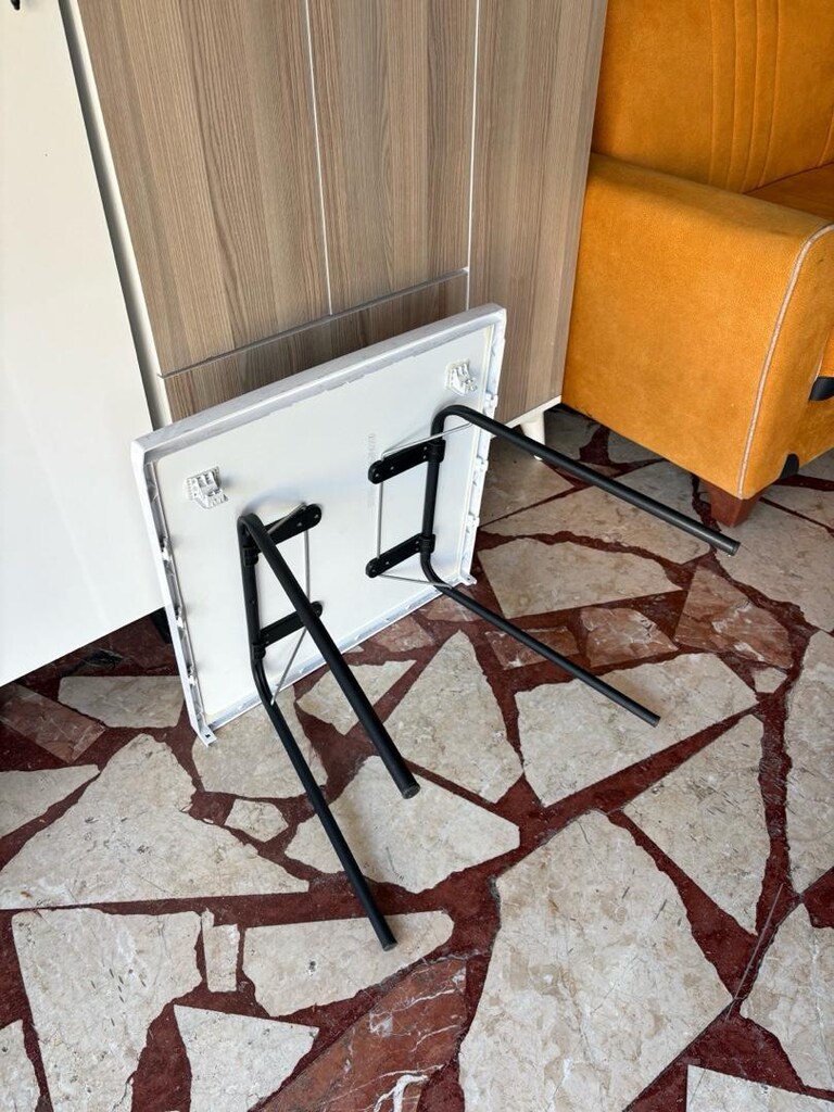 sıfır ürün 60x60 katlanır portatif piknik masası - 3