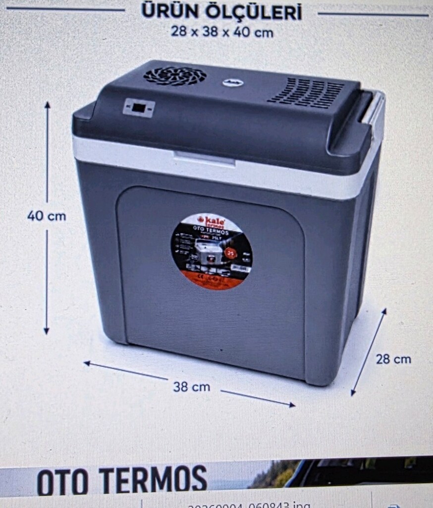 Kale Termos 25 LT 12V Araç İçi Soğutucu Termos. Sıfır. - 4