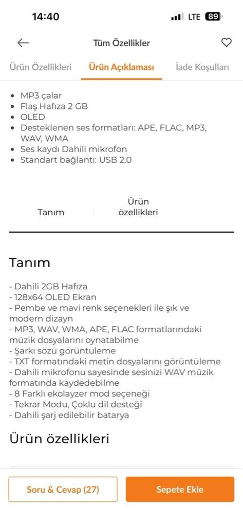 Goldmaster pembe mp3 player - ses kayıt cihazı - 9