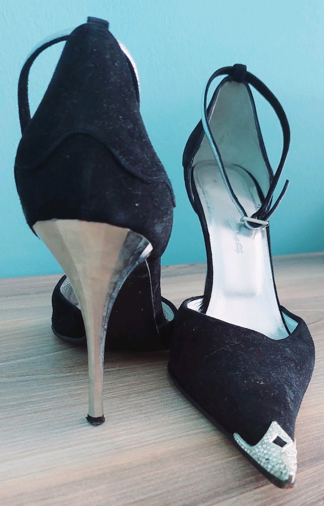 Flower, Hakiki Deri Bilekten Kemerli Stiletto - 2