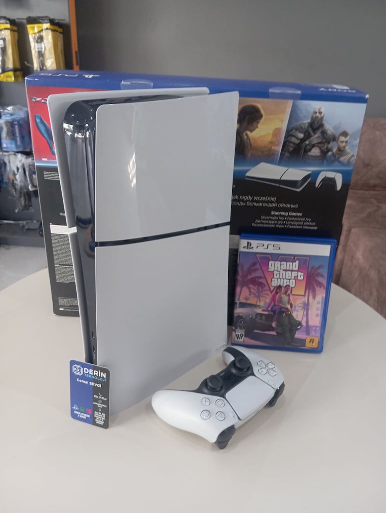 PS5 SLİM DİGİTAL 1 KOL GARANTİLİ FULL SET GTA 6 İÇİN HAZIR - 4