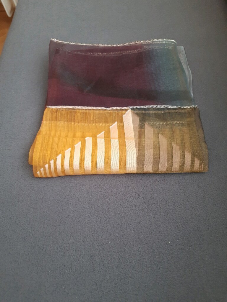 AKÇAY:SIFIR KARE ORGANİZE TÜL MASA ÖRTÜSÜ.EBAT:100*95 CM.:SARI BORDO - 5