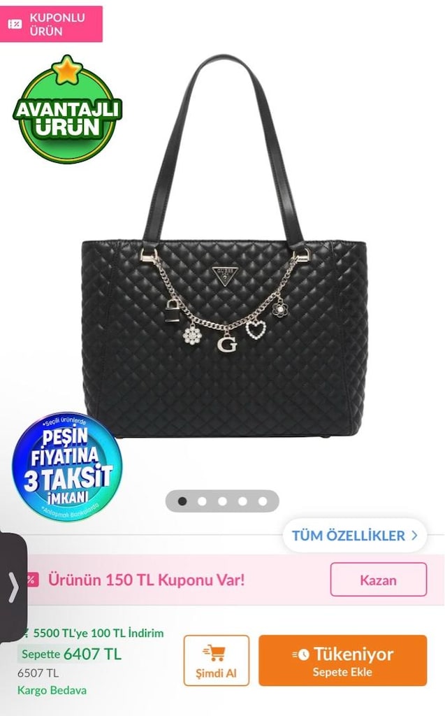 Guess orijinal etiketli kol çantası - 3