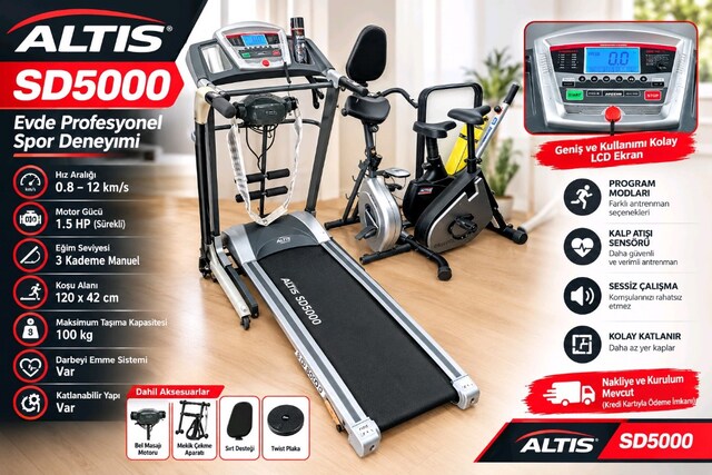 ALTİS SD 5000 PLUS MODELİ MASAJ KEMERLİ MP3 ÇALAR MEKİK ÇEKMELİ