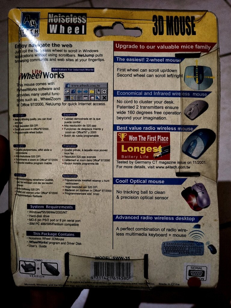 paketi açılmamış 25 yıllık antika retro toplu mouse vintage - 2