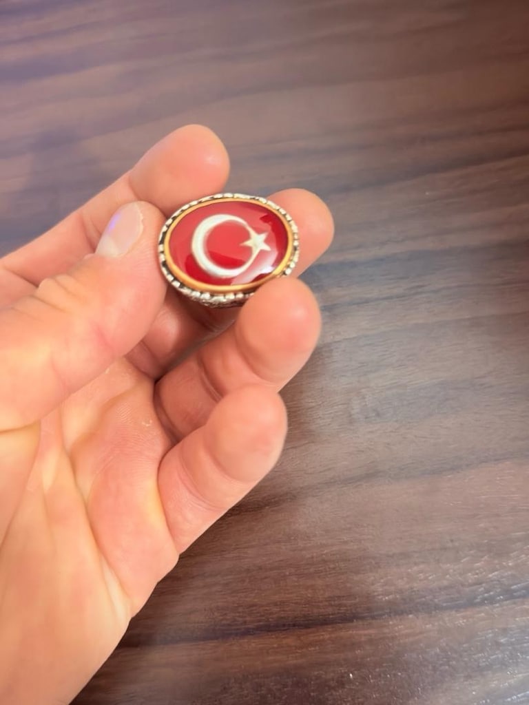 Çift Taraflı 925 Ayar Gümüş Erkek Yüzük 3500TL 20gr ağırlıkta