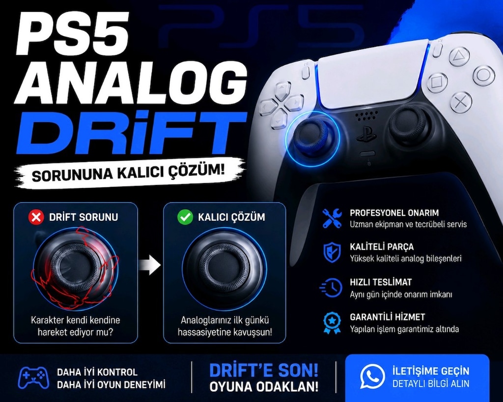 PS5 ANALOG DRİFT ÇEKME SORUNLARI YAPILIR