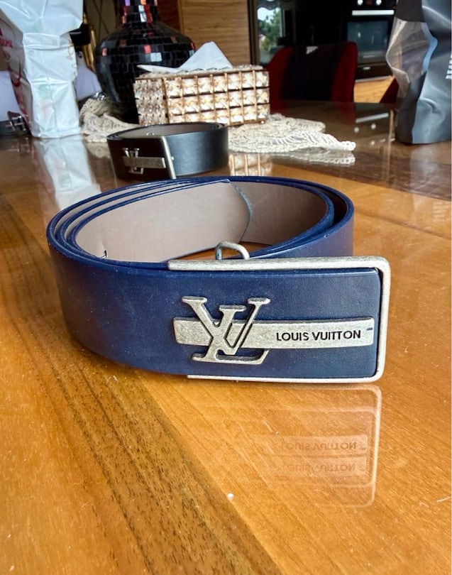 ‼İTHAL/SIFIR/UNİSEX/Louis Vuitton Skyline 112cmx40mm Deri Kemer