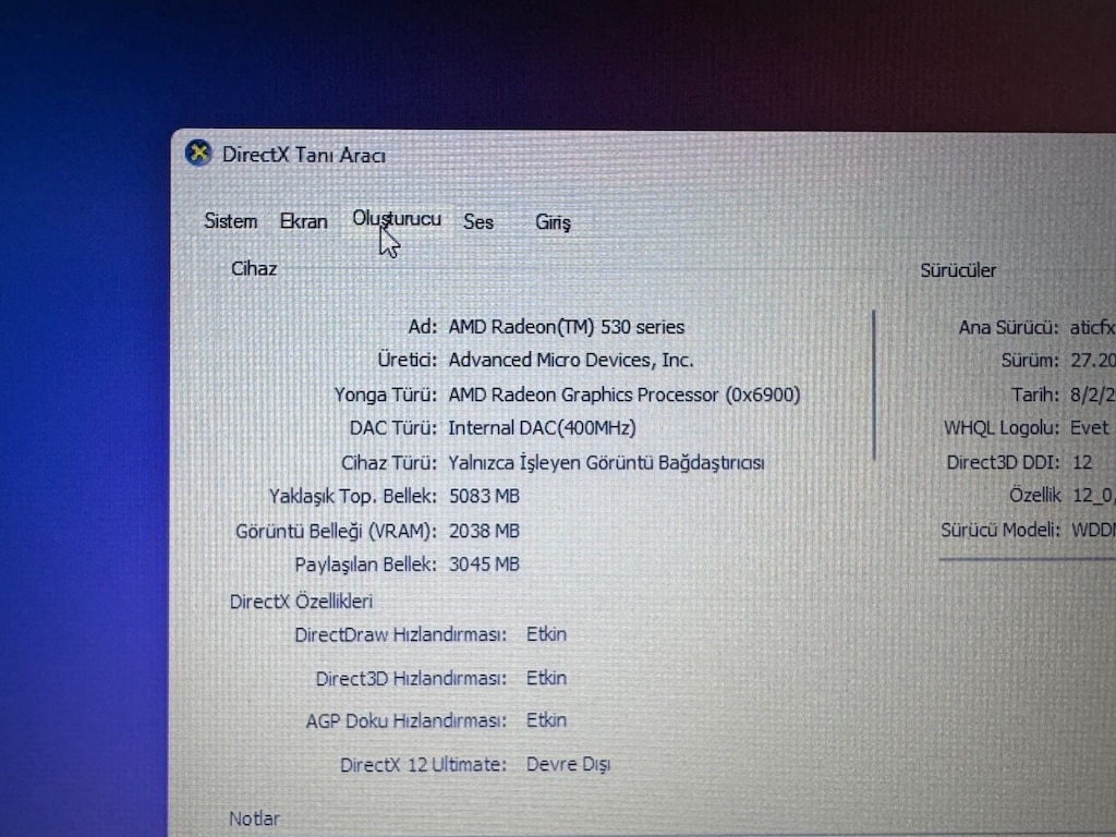HP LAPTOP RYZEN 3 İŞLEMCİ 8 GB RAM 256 GB BELLEK TERTEMİZ - 9