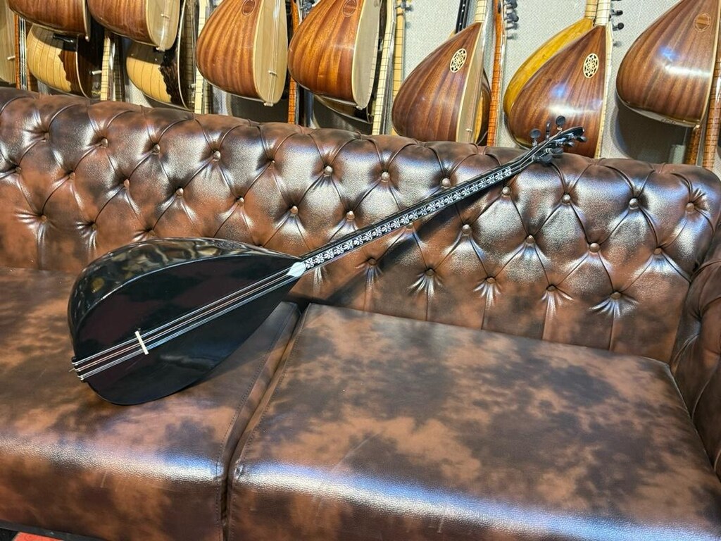 TAM PROFESYONEL 41 TEKNE SİYAH İNCİ UZUN SAP SAZ - 3