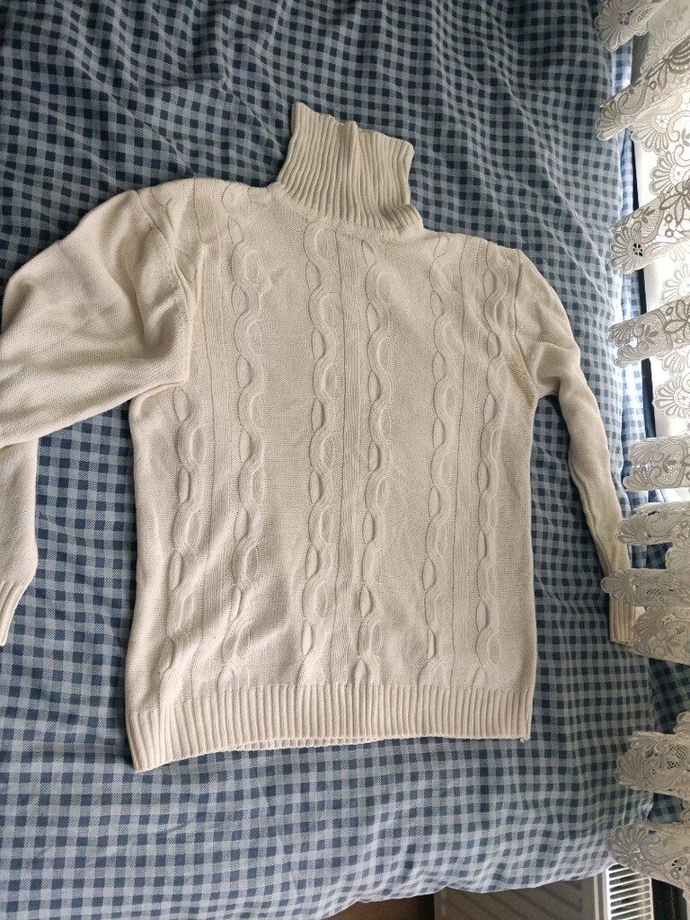 Krem Balıkçı Yaka Kazak - 3