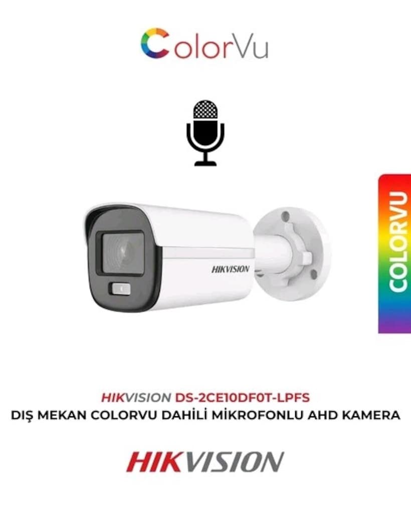 Hikvision Colorvu dahili mikrofon ve gece renkli guvenlik kamerasi - 2