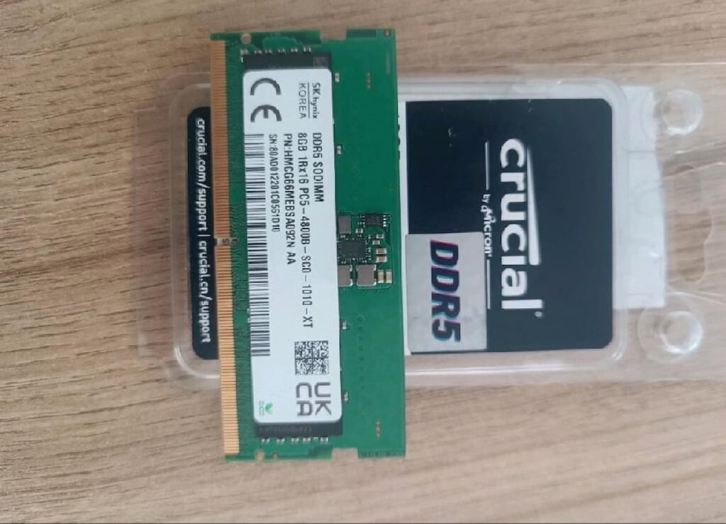 8 gb ddr5 4800 mhz Notebook ram sifir gibi