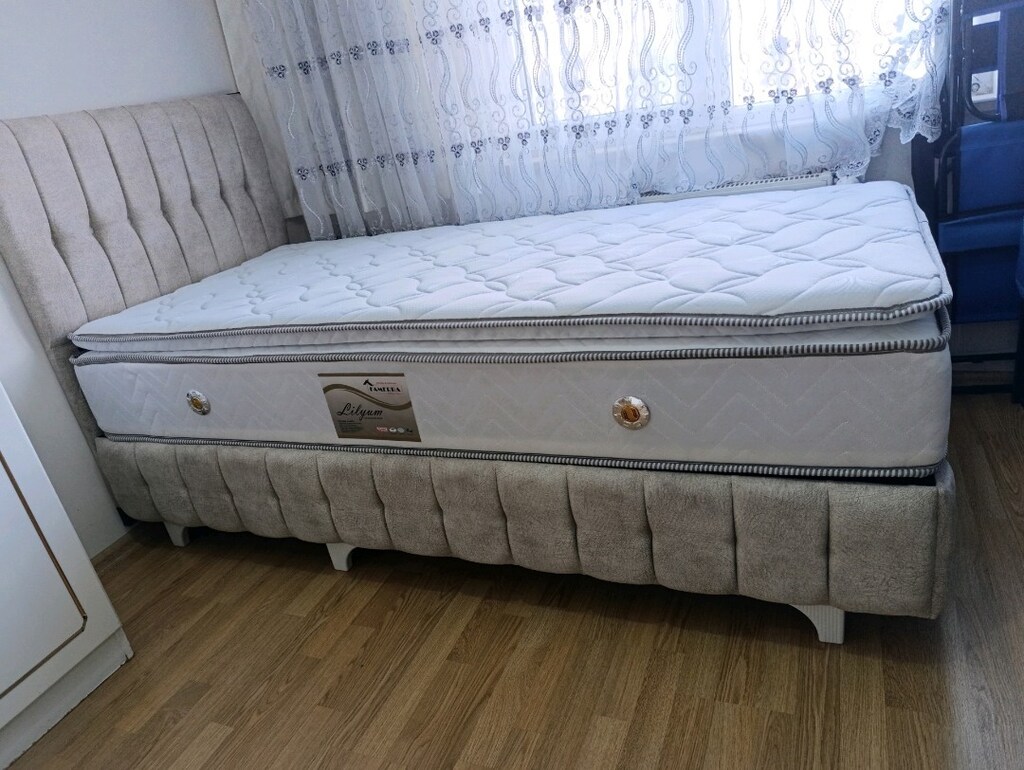 tekkisilik kapitoneli baza başlık yatak - 3