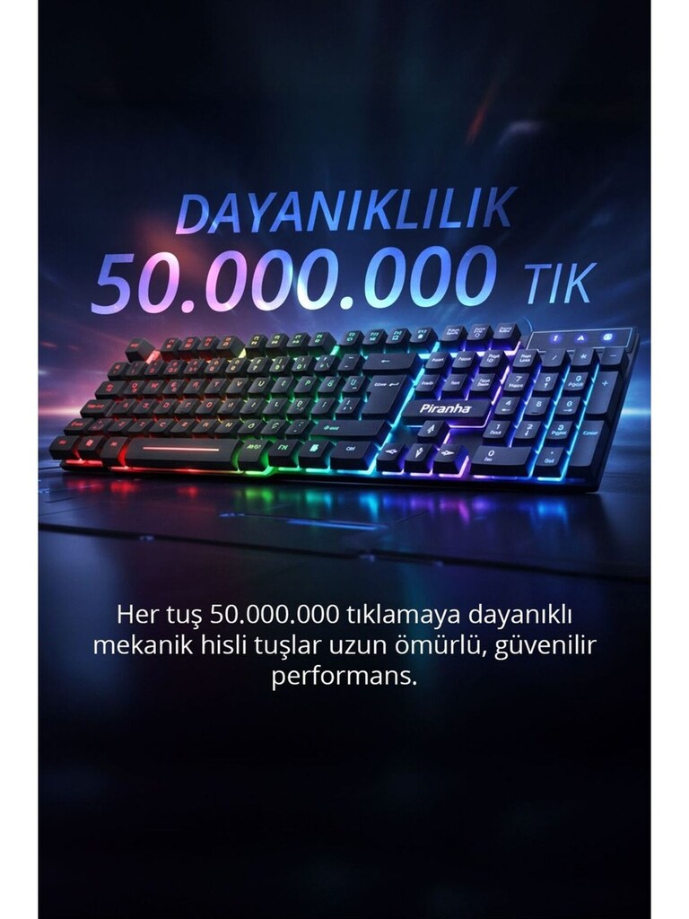 Piranha 2345 Gaming Işıklı Oyuncu Klavyesi - 2