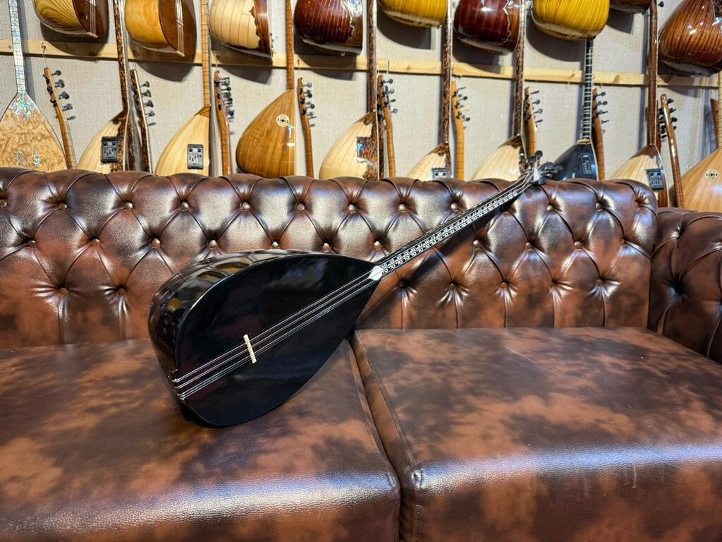 TAM PROFESYONEL 41 TEKNE SİYAH İNCİ UZUN SAP SAZ - 2