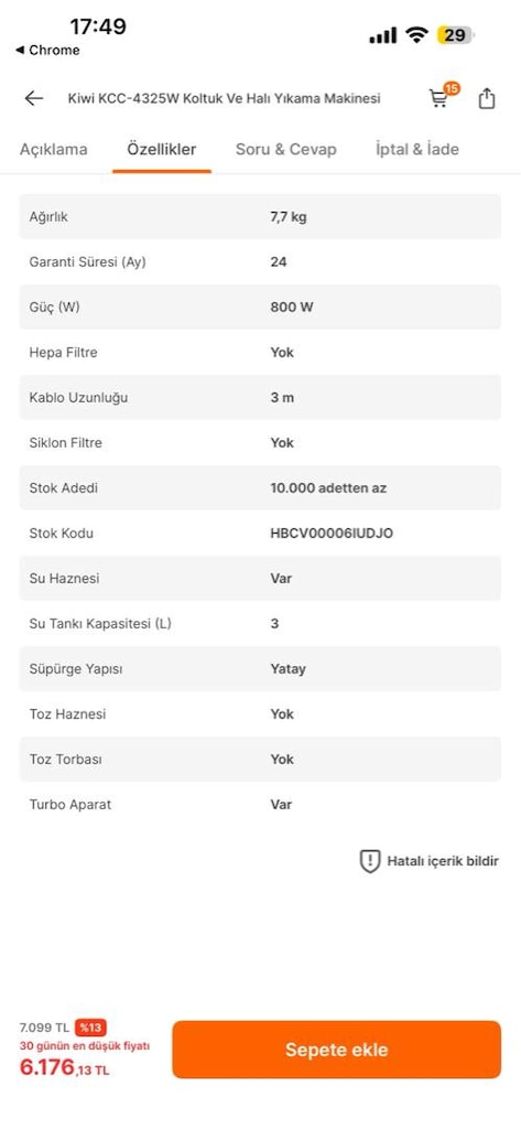 Kiwi Kcc 4325W Halı Koltuk Yıkama Makinası - 2